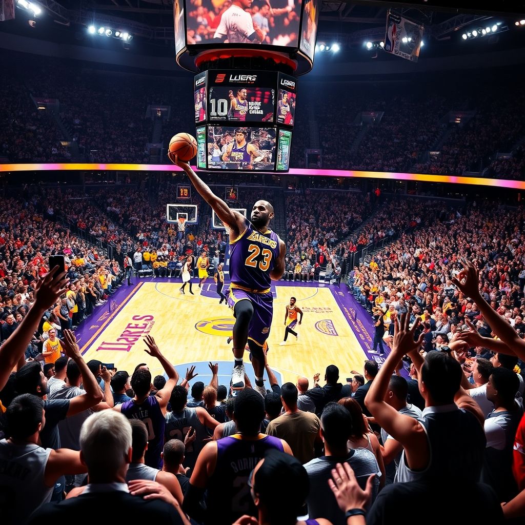 米乐体育网站-詹姆斯带领湖人豪取五连胜，力压快船登顶西部榜首